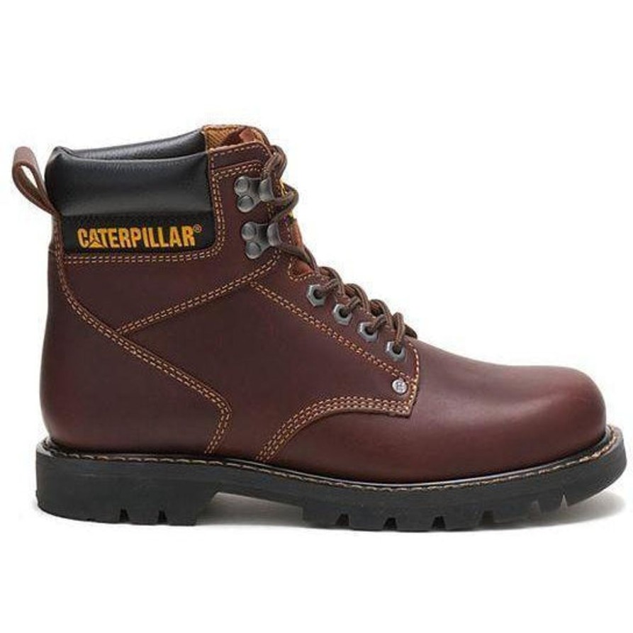 Men'S CAT | Cat Men'S Second Shift 6" Work Boot P72365 Brown