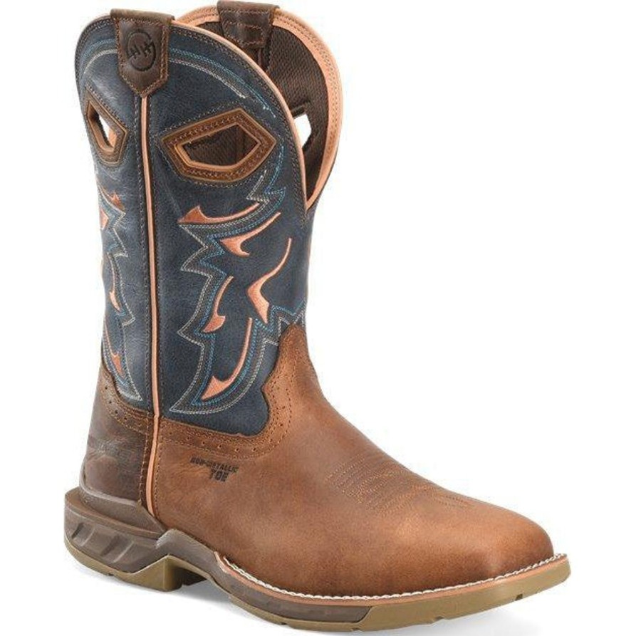 Men'S Double H | Double H Men'S Troy 11" Square Toe Wp Western Work Boot Dh5357 Brown