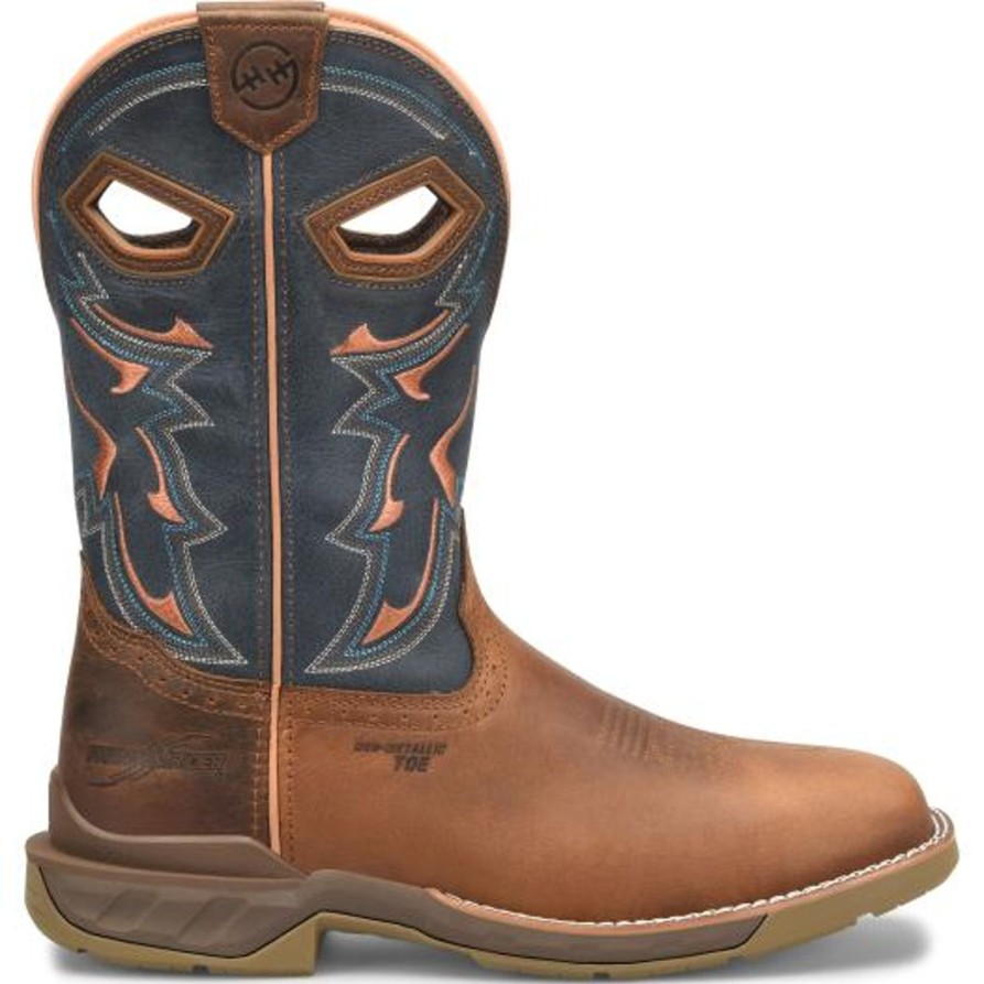 Men'S Double H | Double H Men'S Troy 11" Square Toe Wp Western Work Boot Dh5357 Brown