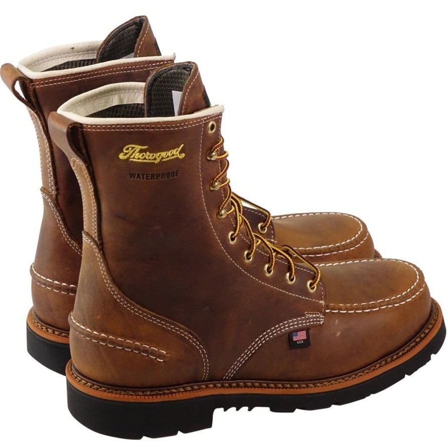 Men'S Thorogood | Thorogood Men'S 1957 Series 8" Stl Toe Usa Made Wp Work Boot - 804-3898 Brown