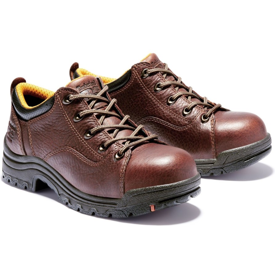 Women'S Timberland Pro | Timberland Pro Women'S Titan Alloy Toe Oxford Work Shoe Tb063189214 Brown