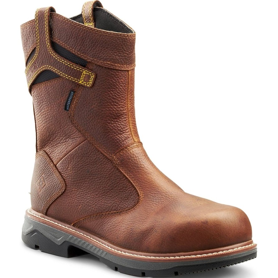 Men'S Terra | Terra Men'S Patton At Waterproof Pull-On Safety Work Boot 4Tcbbn Brown