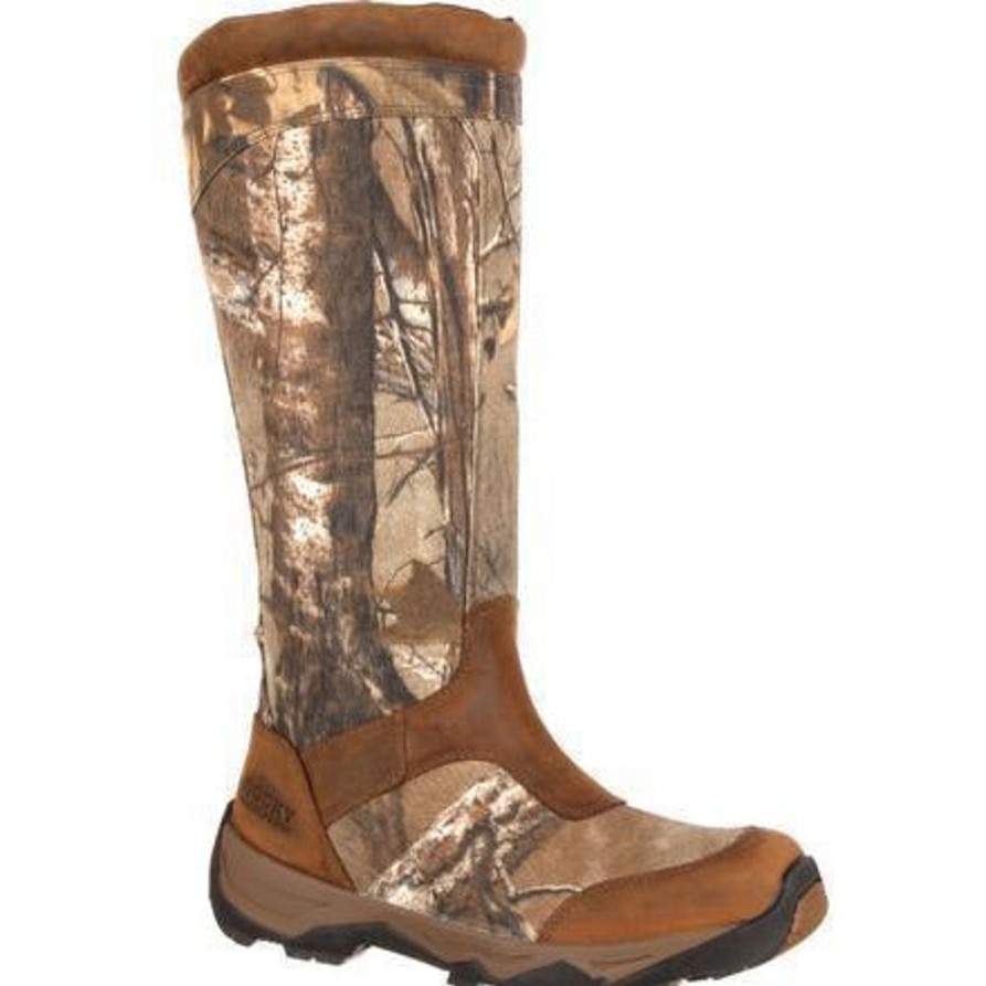 Men'S Rocky | Rocky Men'S Retraction 17" Wp Side Zip Snake Hunting Boot Camo Rks0243 Realtree Xtra