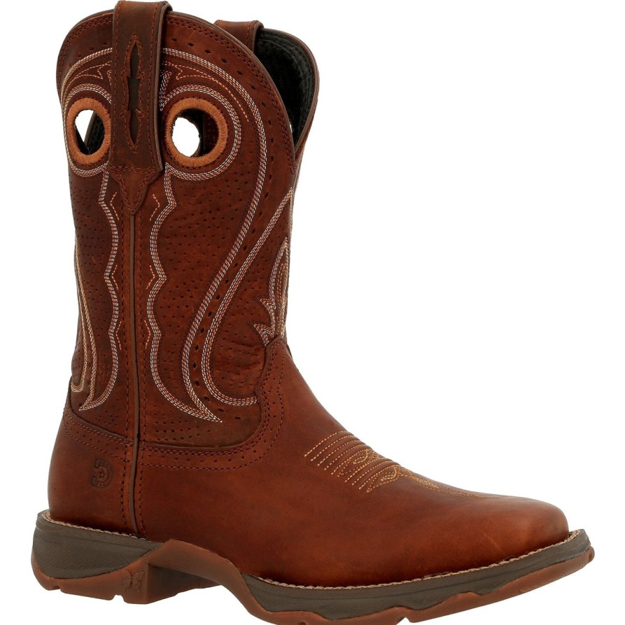 Women'S Durango | Durango Women'S Lady Rebel 11" Sqr Toe Pull-On Western Boot - Drd0407 Brown