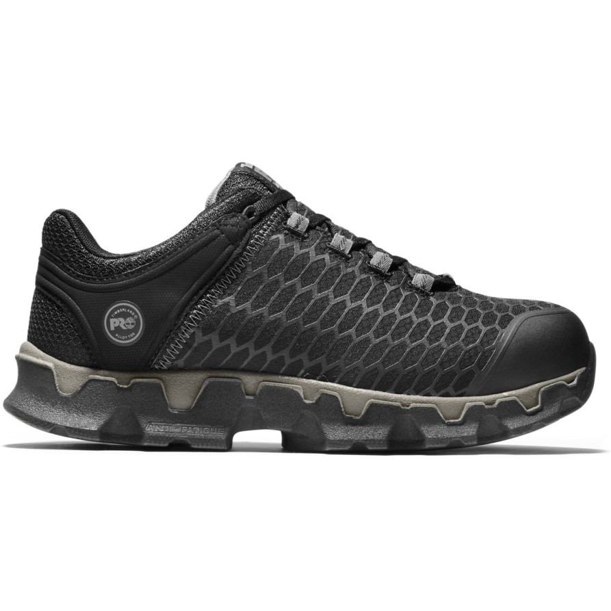 Men'S Timberland Pro | Timberland Pro Men'S Powertrain Sport Sd+ Alloy Toe Work Shoe Tb0A1B6U001 Black Ripstop Nylon