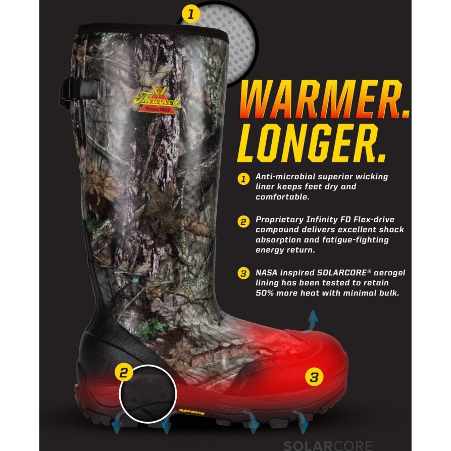 Men'S Thorogood | Thorogood Men'S Infinity Fd 17" Wp 800G Ins Rubber Hunt Boot - 867-0108 Mossy Oak