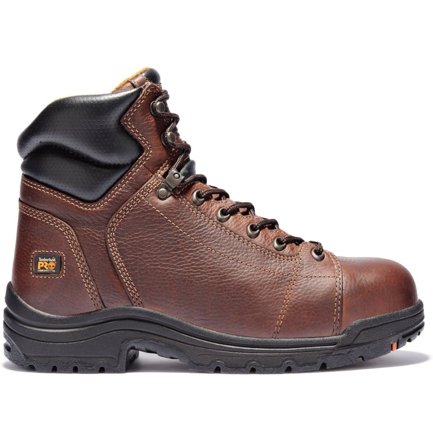 Men'S Timberland Pro | Timberland Pro Men'S Titan 6" Alloy Toe Work Boots Tb050506242 Brown