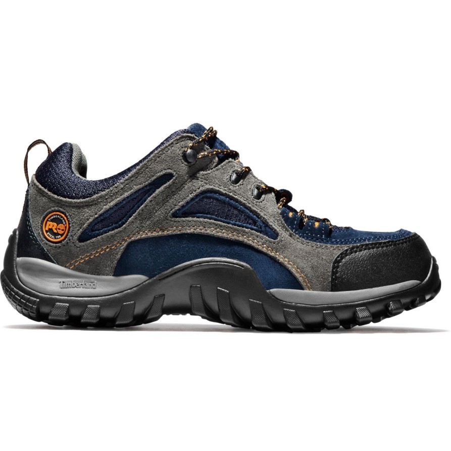 Men'S Timberland Pro | Timberland Pro Men'S Mudsill Steel Toe Work Shoe - Tb061009484 Grey/Sapphire