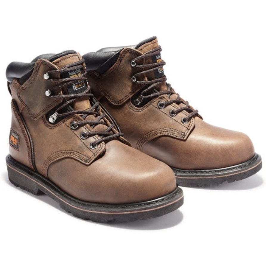 Men'S Timberland Pro | Timberland Pro Men'S Pit Boss 6" St Slip Resist Work Boot Tb033034214 Brown