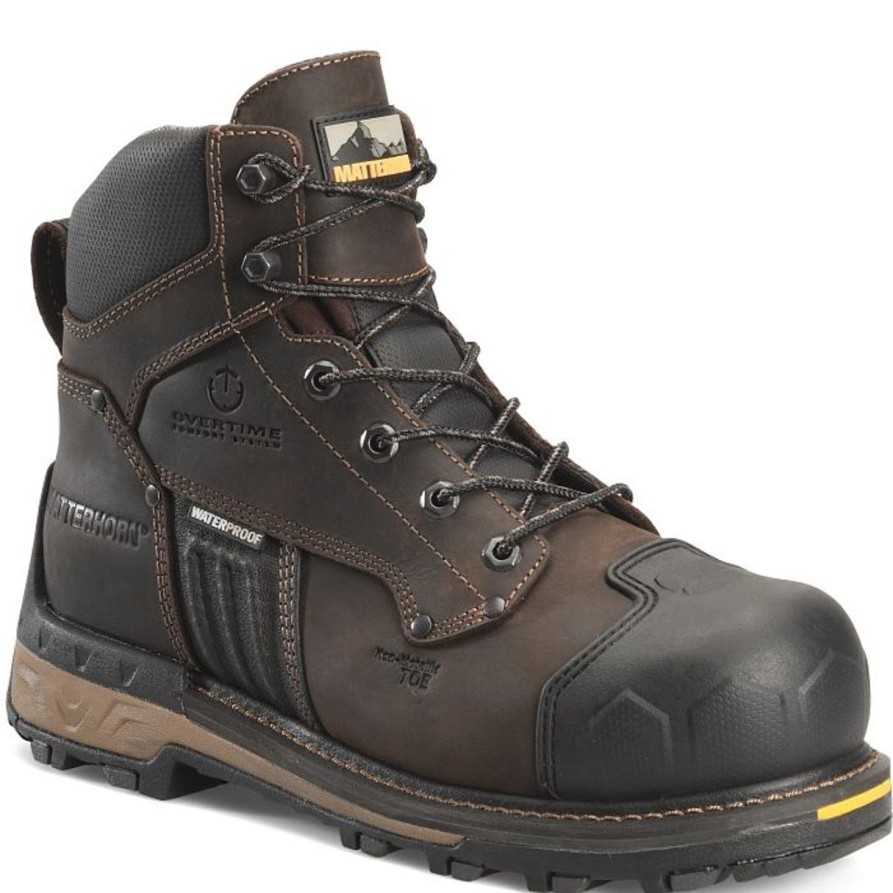 Men'S Matterhorn | Matterhorn Men'S Maximus 6" Comp Toe Wp Work Boot Mt2561 Brown