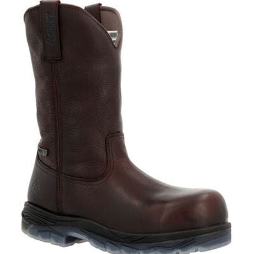 Men'S Rocky | Rocky Men'S Forge Wellington 11" Wp Comp Toe Work Boot Rkk0389 Brown