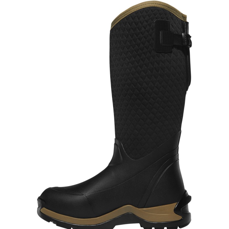 Women'S LaCrosse | Lacrosse Women'S Alpha Thermal 14" Wp Rubber Work Boot - Black - 644108 Black/Tan