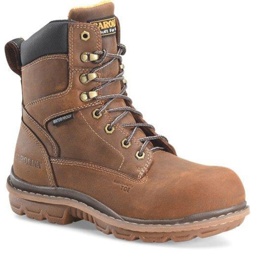 Men'S Carolina | Carolina Men'S Dormite 8" Composite Toe Wp Work Boot Ca8558 Brown