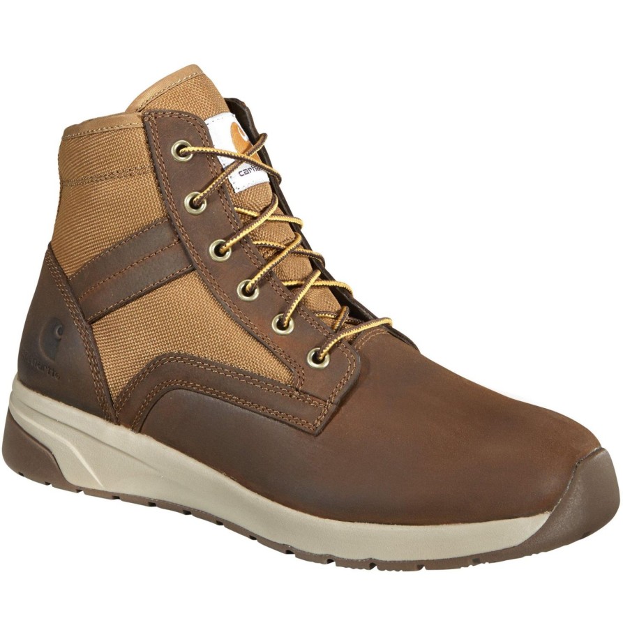 Men'S Carhartt | Carhartt Men'S Force 5" Nano Comp Toe Work Boot Fa5415-M Brown