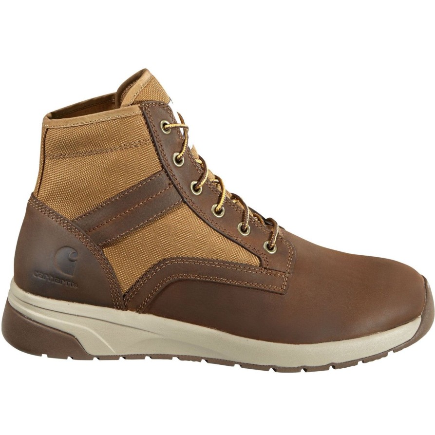 Men'S Carhartt | Carhartt Men'S Force 5" Nano Comp Toe Work Boot Fa5415-M Brown