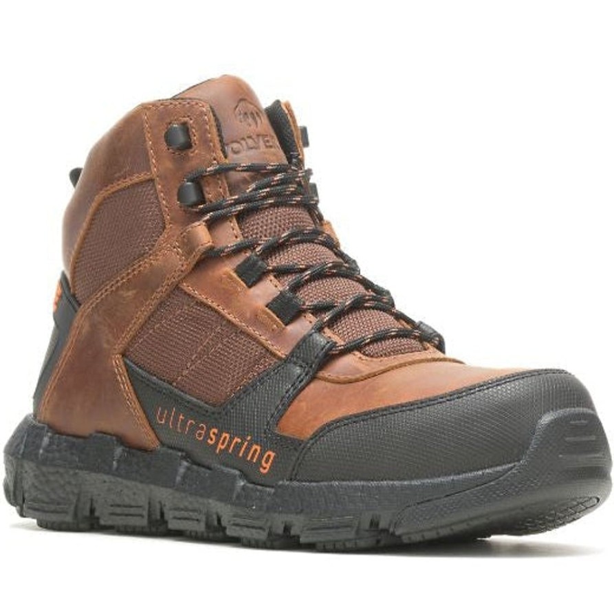 Men'S Wolverine | Wolverine Men'S Rev 6" Ultraspring Durashocks St Work Boot W220018 Tobacco