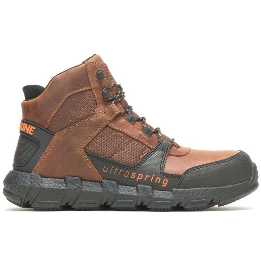 Men'S Wolverine | Wolverine Men'S Rev 6" Ultraspring Durashocks St Work Boot W220018 Tobacco