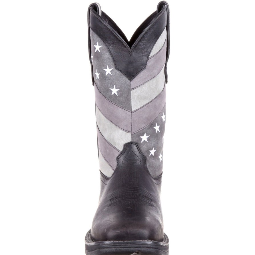 Men'S Durango | Durango Men'S Rebel Faded Flag 12" Square Toe Western Boot - Ddb0125 Black