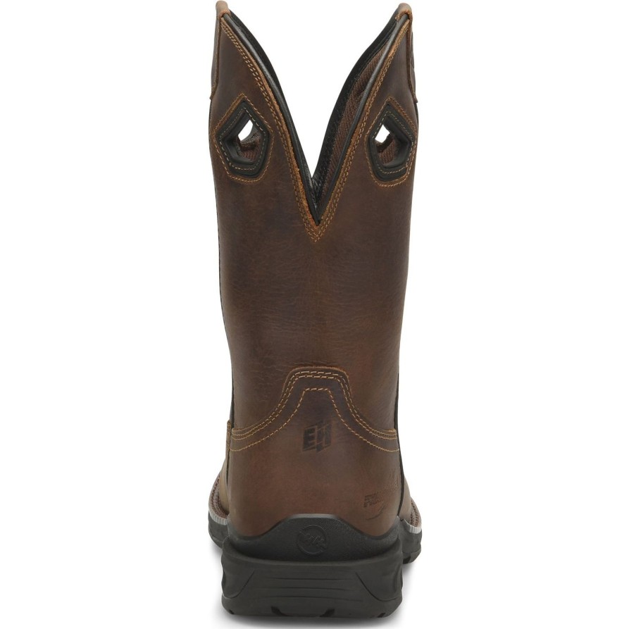 Men'S Double H | Double H Men'S Zane Comp Toe Wp Western Roper Work Boot - Dh5367 Brown