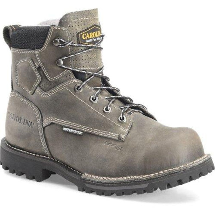 Men'S Carolina | Carolina Men'S Pitstop 6" Comp Toe Wp Work Boot - Black - Ca7532 Grey