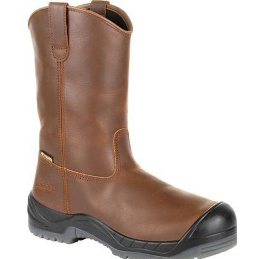 Men'S Rocky | Rocky Men'S Worksmart 11" Comp Toe Metgaurd Wp Work Boot Rkk0264 Brown