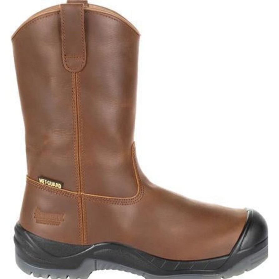 Men'S Rocky | Rocky Men'S Worksmart 11" Comp Toe Metgaurd Wp Work Boot Rkk0264 Brown