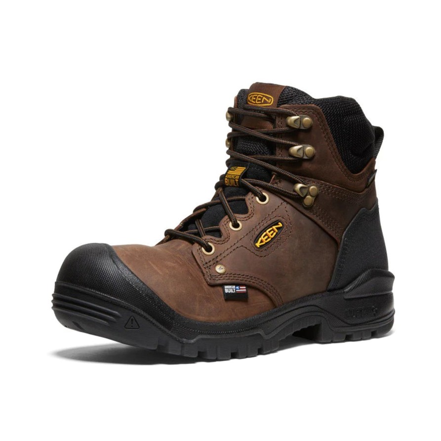 Men'S Keen | Keen Utility Men'S Independence 6" Wp Soft Toe Work Boot 1026489 Brown