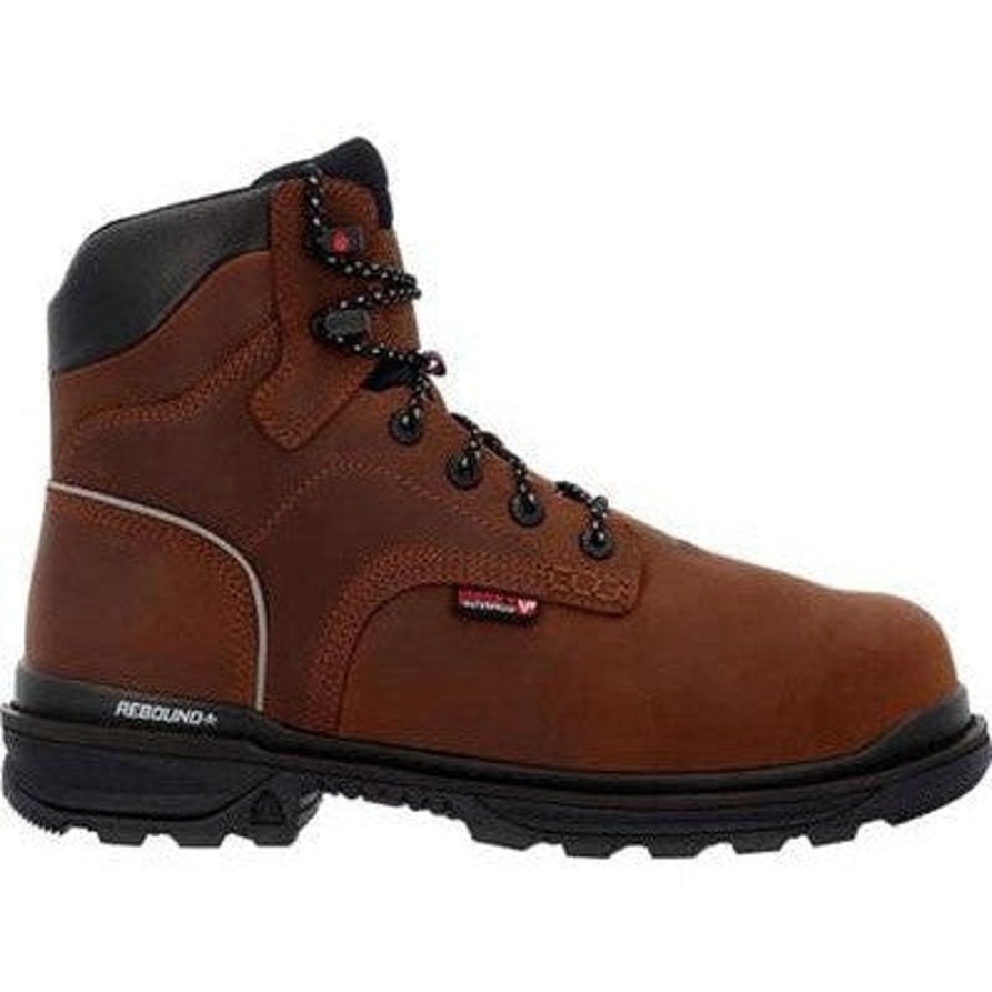 Men'S Rocky | Rocky Men'S Rams Horn 6" Comp Toe Wp Work Boot -Crazy Horse- Rkk0440 Brown