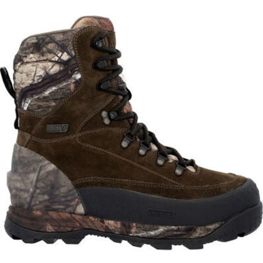 Men'S Rocky | Rocky Men'S Blizzards Stalker Max 9" Wp Insulated Work Boot Golden Rks0592 Black