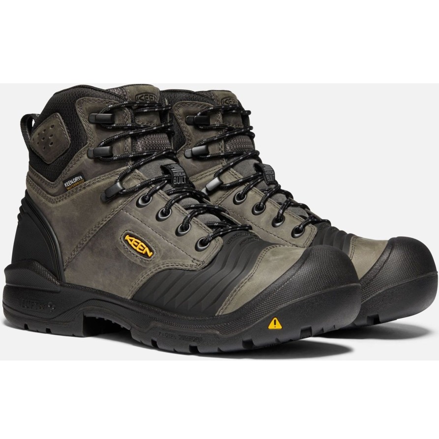 Men'S Keen | Keen Utility Men'S Portland 6" Carbon-Fiber Toe Wp Work Boot - 1023387 Black