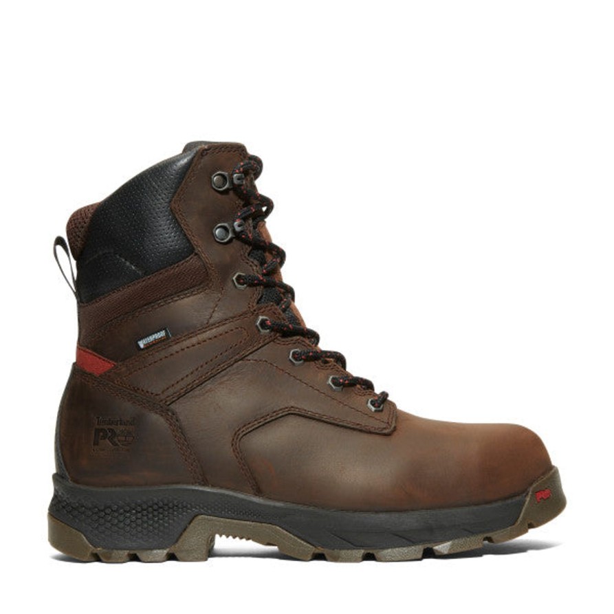 Men'S Timberland Pro | Timberland Pro Men'S Titan Ev 8" Comp Toe Wp 400G Work Boot Tb0A5Rbp214 Brown