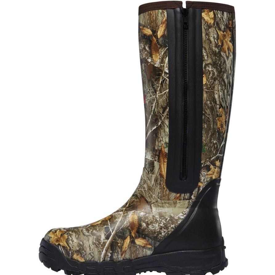 Men'S LaCrosse | Lacrosse Men'S Alphaburly Pro Side Zip 18" Wp 1000G Ins Rubber Hunt Boot - 376030 Realtree Edge