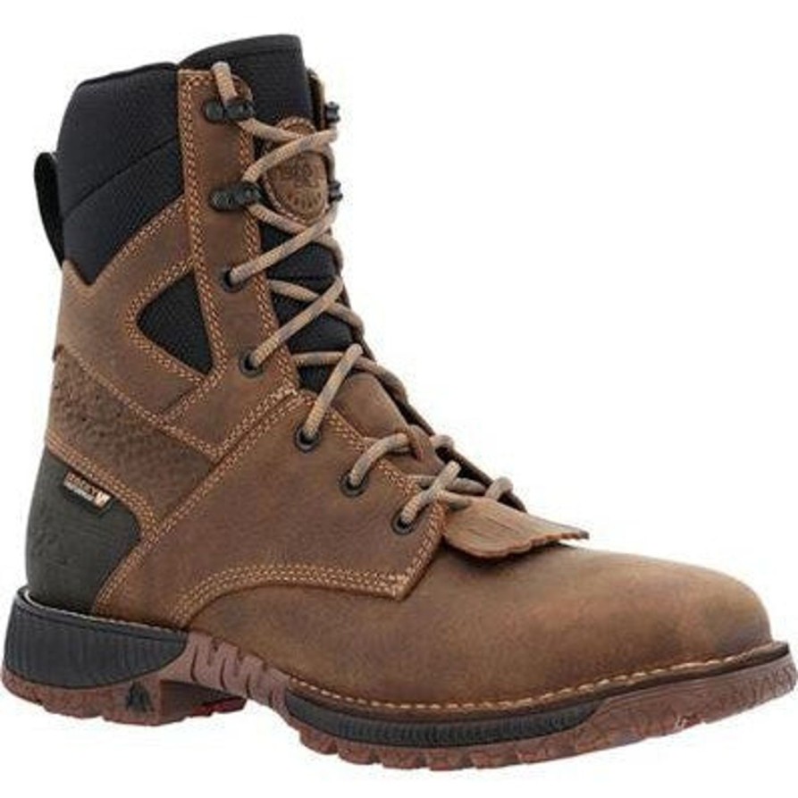 Men'S Rocky | Rocky Men'S Hi Wire 11" Comp Toe Wp Western Work Boot -Earth- Rkw0427 Brown