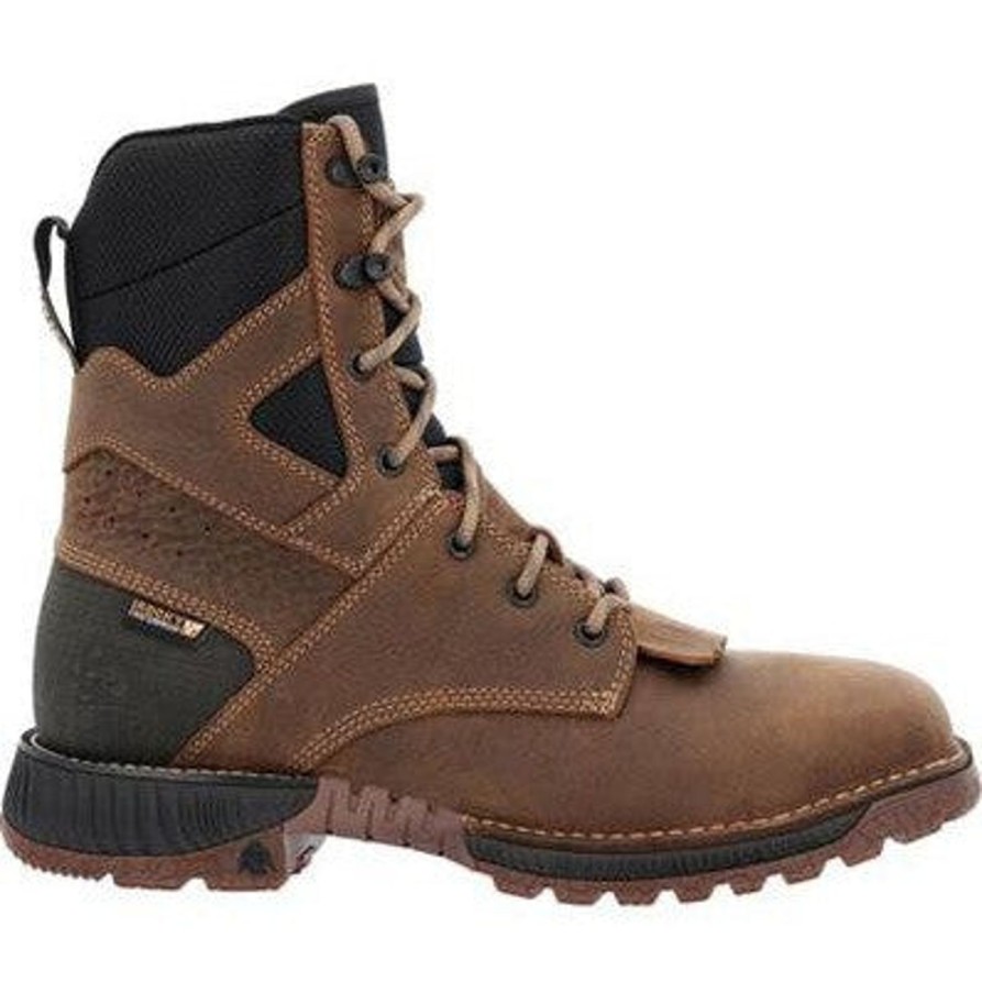 Men'S Rocky | Rocky Men'S Hi Wire 11" Comp Toe Wp Western Work Boot -Earth- Rkw0427 Brown