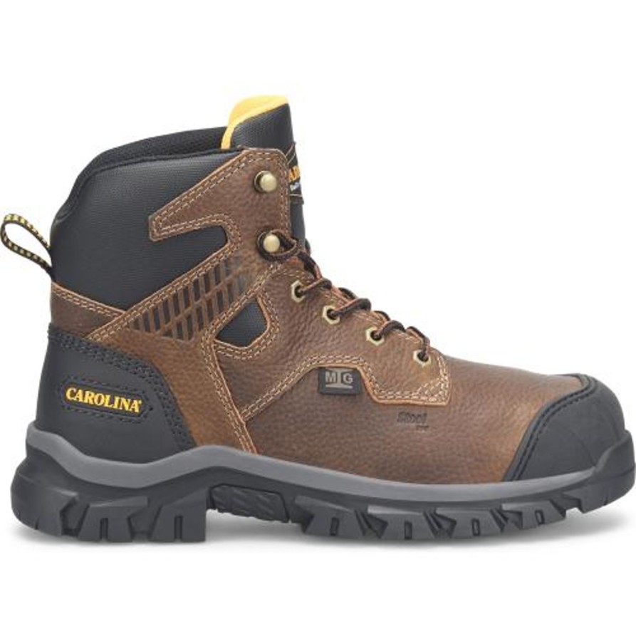 Men'S Carolina | Carolina Men'S Falcon 6" Steel Toe Wp Metguard Work Boot Ca3591 Brown