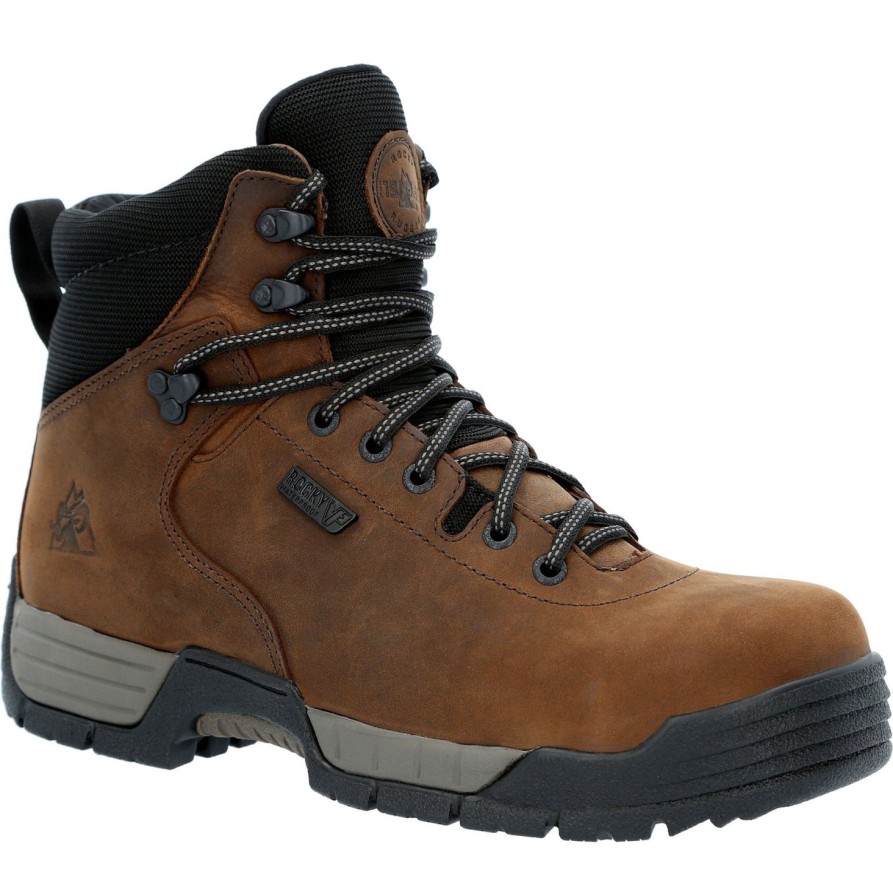 Men'S Rocky | Rocky Men'S Mobilite 6" Comp Toe Wp Work Boot Rkk0364 Dark Brown