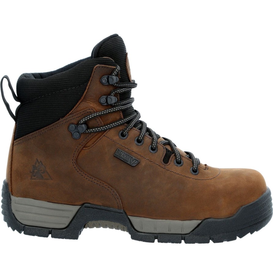 Men'S Rocky | Rocky Men'S Mobilite 6" Comp Toe Wp Work Boot Rkk0364 Dark Brown