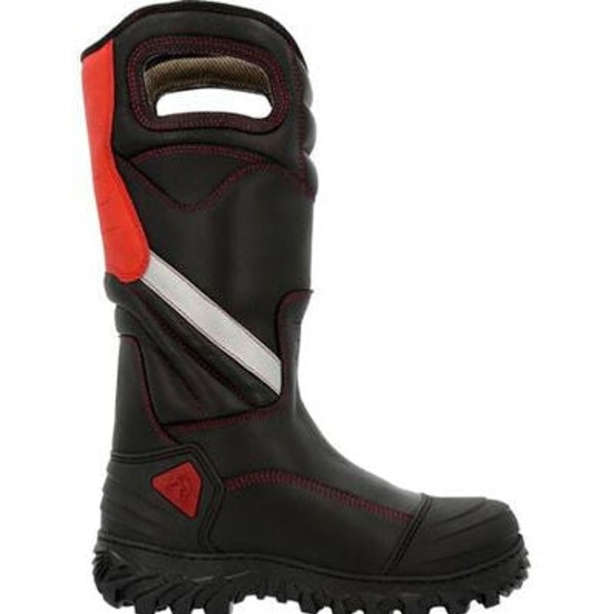 Men'S Rocky | Rocky Men'S Code Red Structure 14" Wp Nfpa Comp Toe Fire Boot Rkd0087 Black