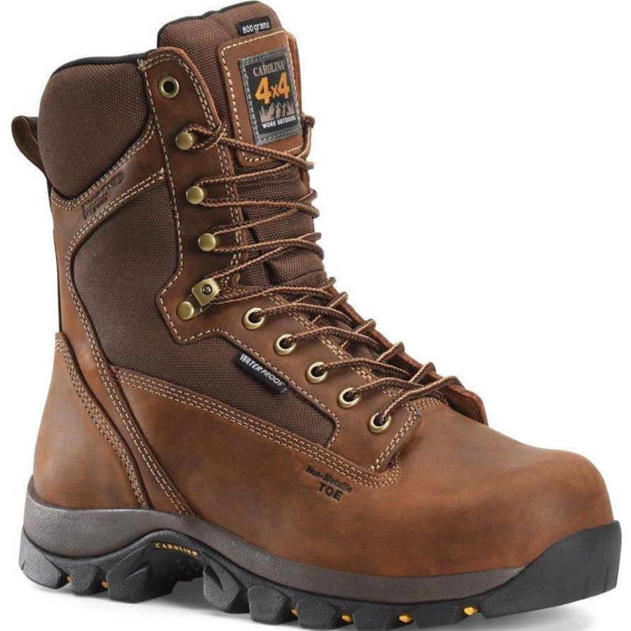 Men'S Carolina | Carolina Men'S Forrest 8" Wp Ins Comp Toe Work Boot Ca4515 Brown