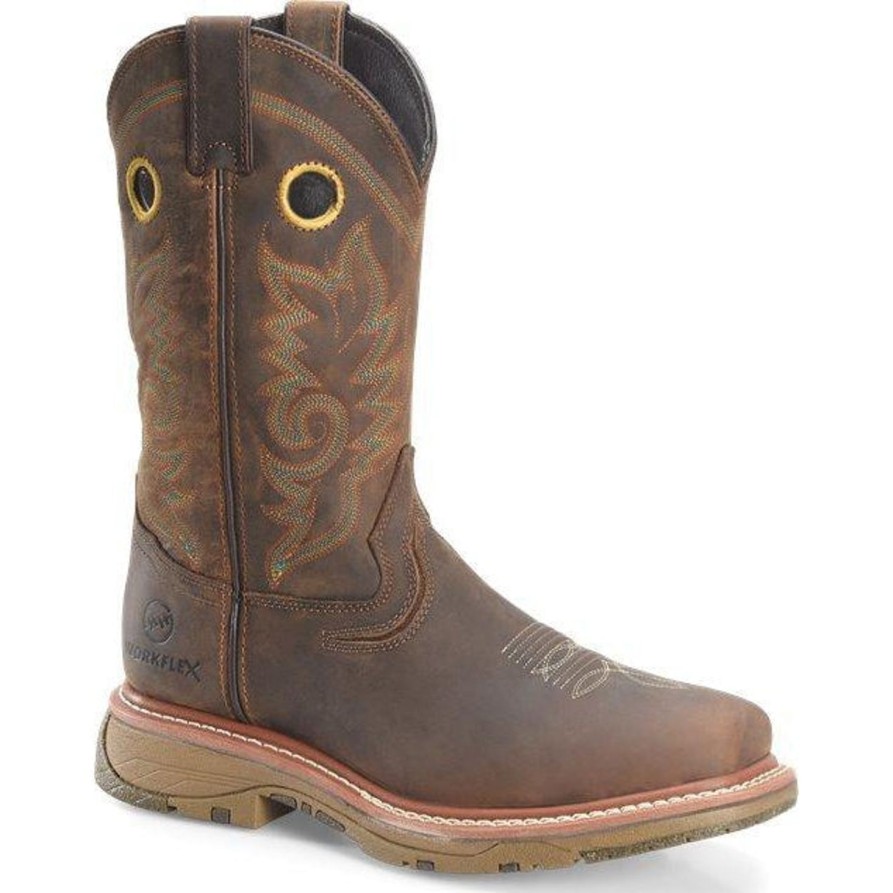 Men'S Double H | Double H Men'S Elijah 12" Comp Toe Western Work Boot - Brown - Dh5241 Light Brown