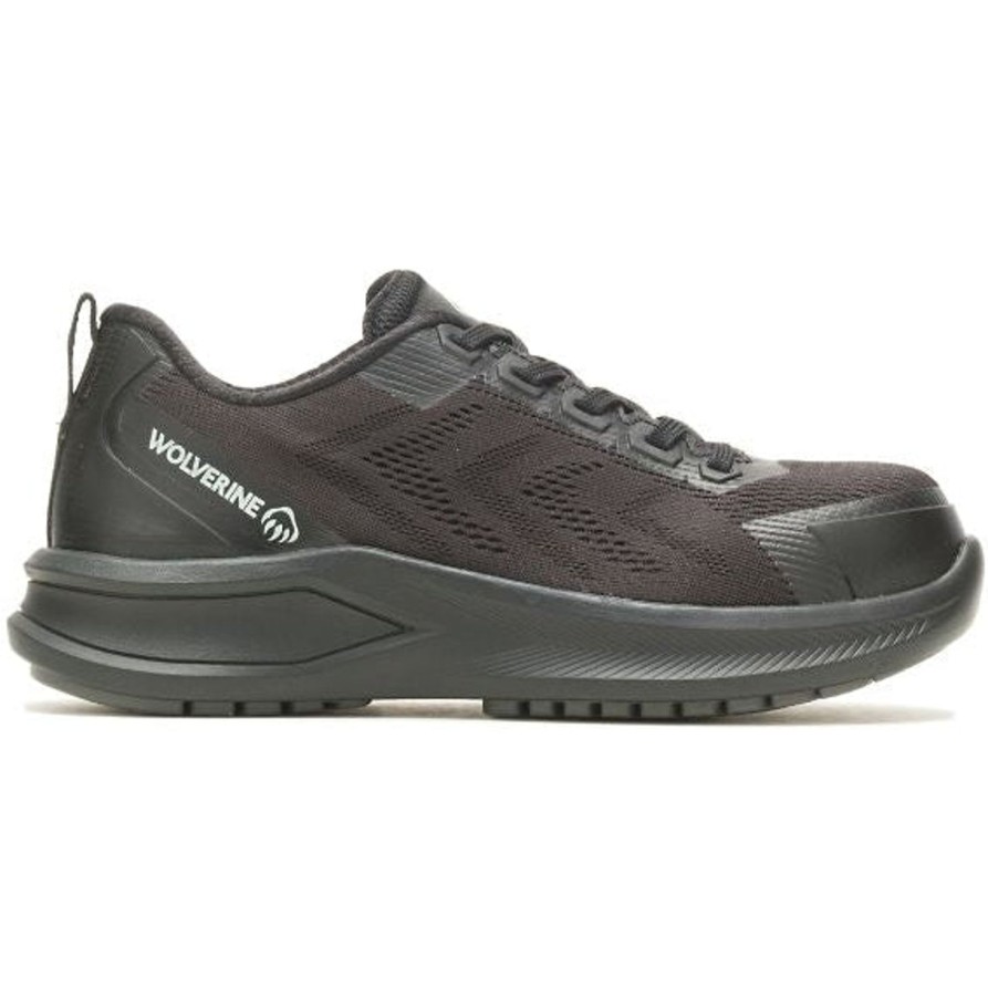 Men'S Wolverine | Wolverine Men'S Bolt Durashocks Knit Carbonmax Work Shoe W231008 Black