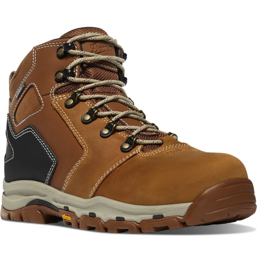 Men'S Danner | Danner Men'S Vicious 4.5" Plain Toe Wp Slip Resist Work Boot 13885 Tan