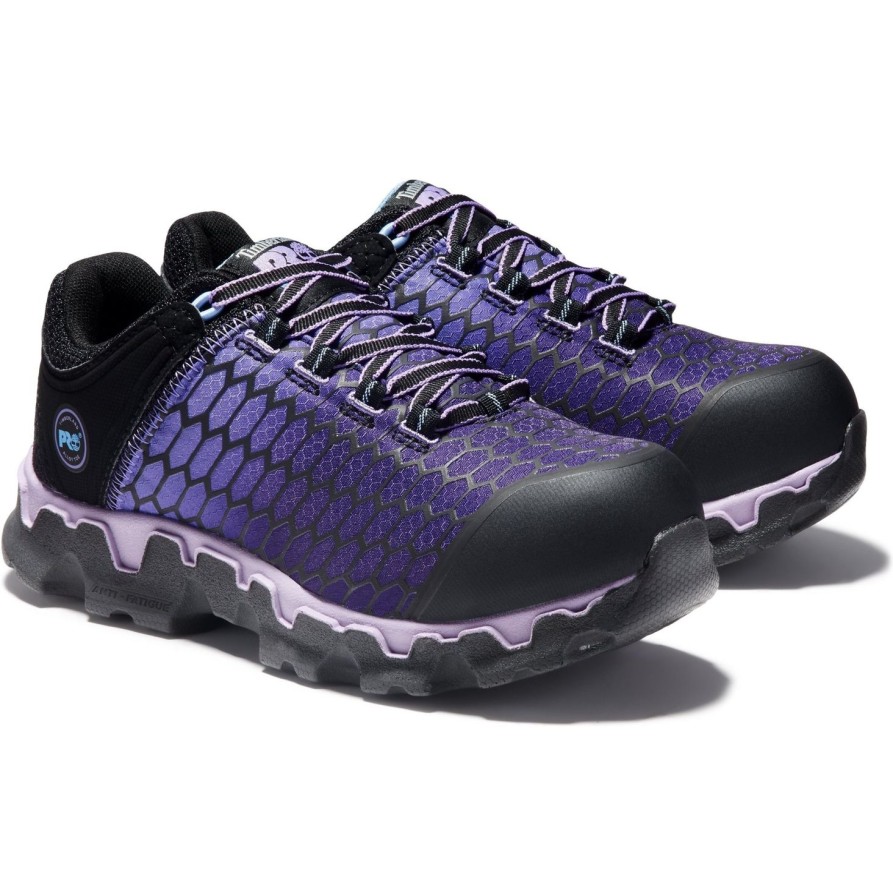 Women'S Timberland Pro | Timberland Pro Women'S Powertrain Alloy Toe Work Shoe - Tb0A1H1S001 Black/Purple