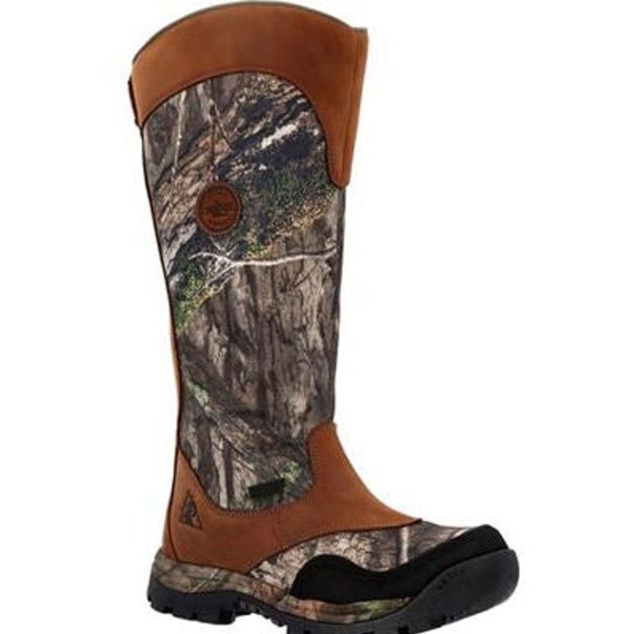 Men'S Rocky | Rocky Men'S Lynx Snake 16" Wp Zipper Pull On Hunt Boot Rks0617 Mossy Oak