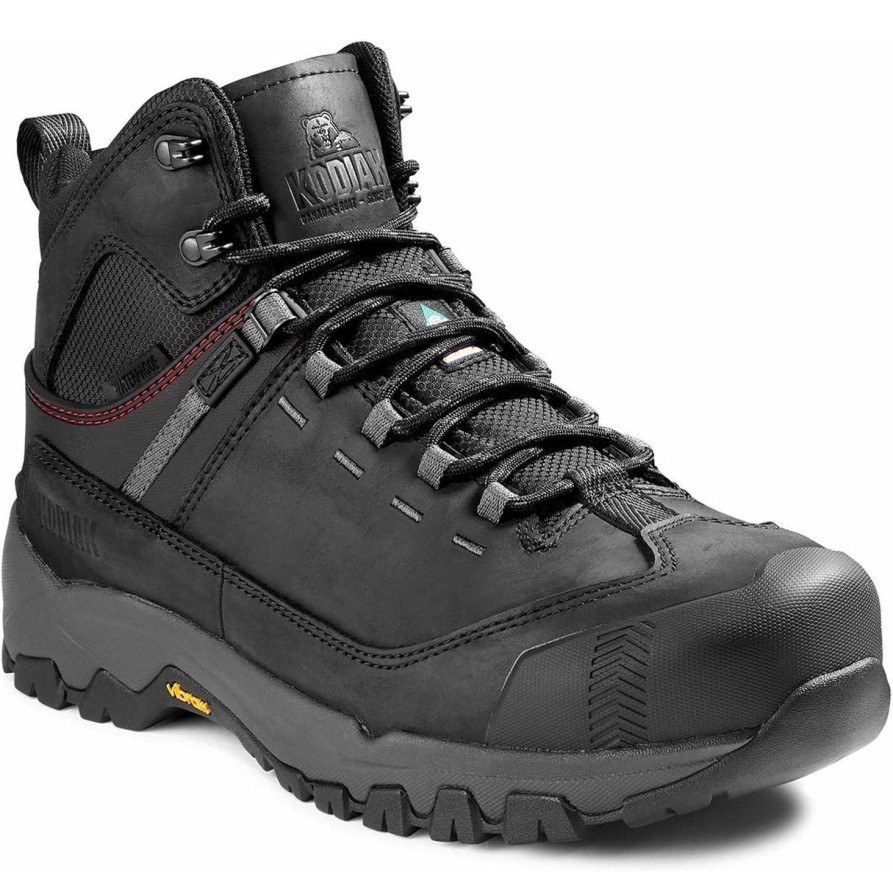 Men'S Kodiak | Kodiak Men'S Quest Bound Comp Toe Wp Hiker Work Boot 4Telbk Black