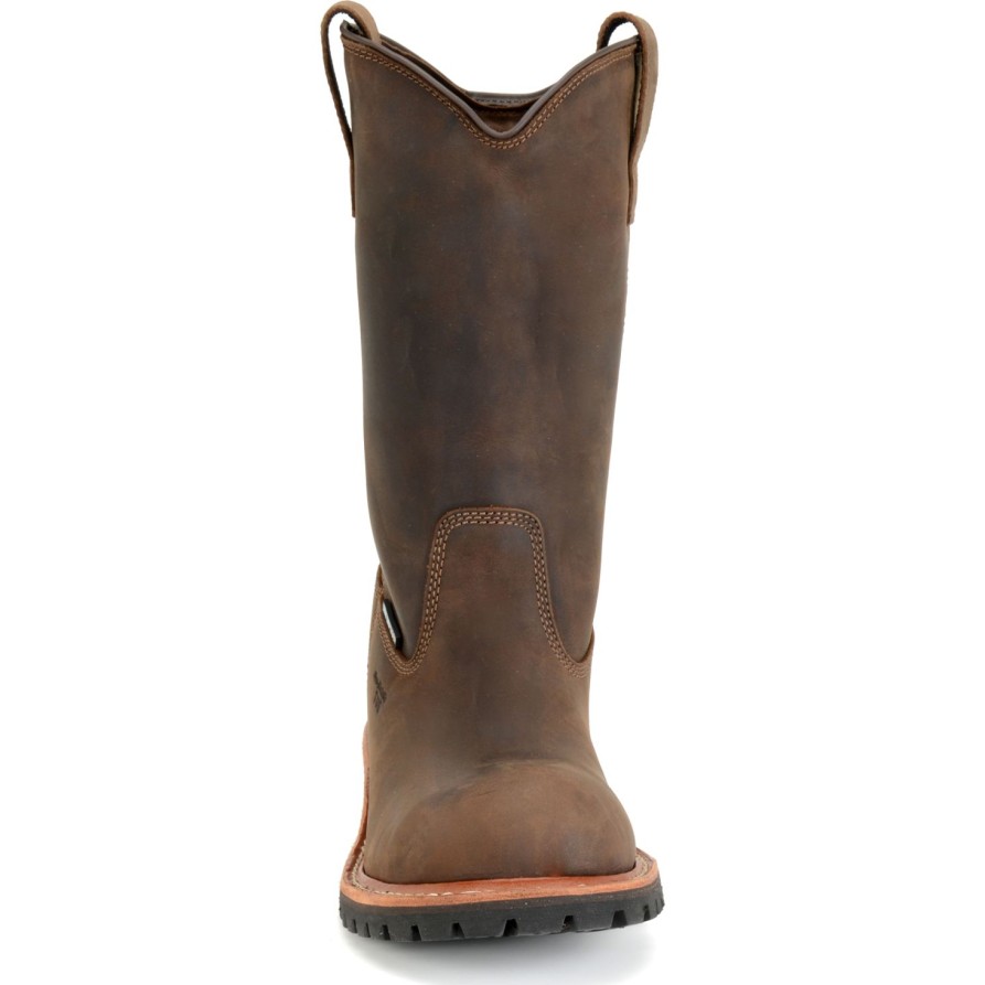 Men'S Carolina | Carolina Men'S Well X 12" Comp Toe Wellington Logger Work Boot Ca9831 Brown