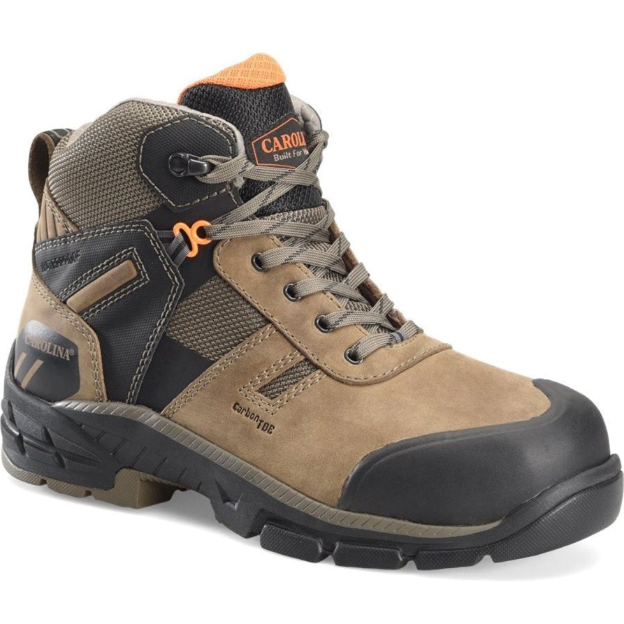 Men'S Carolina | Carolina Men'S Duke 5" Wp Comp Toe Hiker Work Shoe Ca5548 Brown