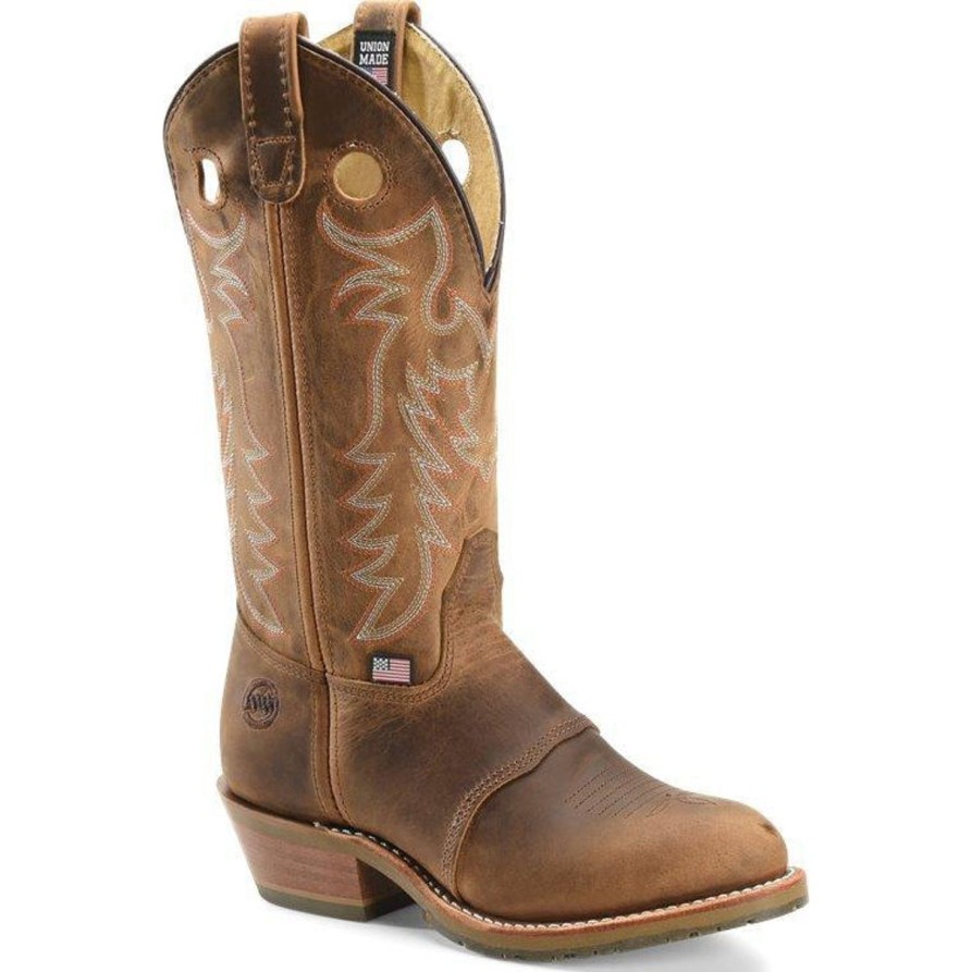 Women'S Double H | Double H Women'S Daniela 12" Round Toe Usa Made Western Work Boot Dh5159 Medium Brown