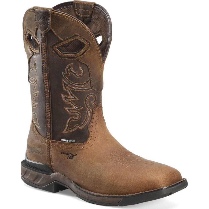 Men'S Double H | Double H Men'S Phantom 11" Wp Wilmore Comp Toe Work Boot Dh5370 Brown