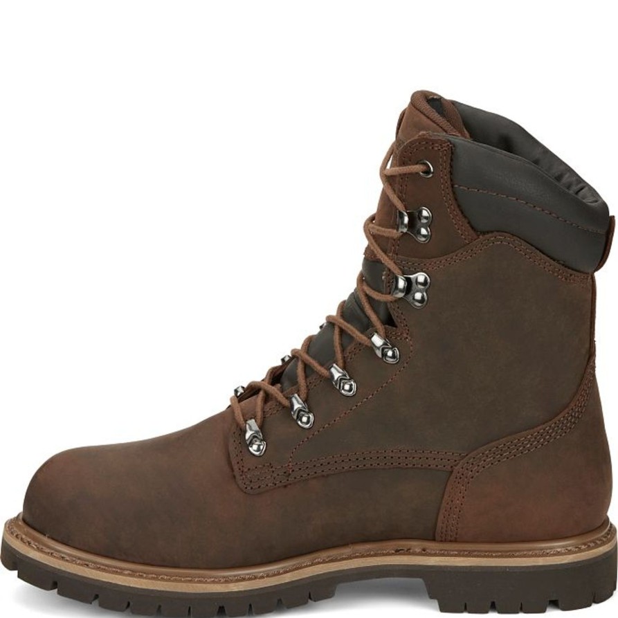 Men'S Chippewa | Chippewa Men'S Birkhead 8" Steel Toe Wp 400G Ins Lace-Up Work Boot - 55069 Brown